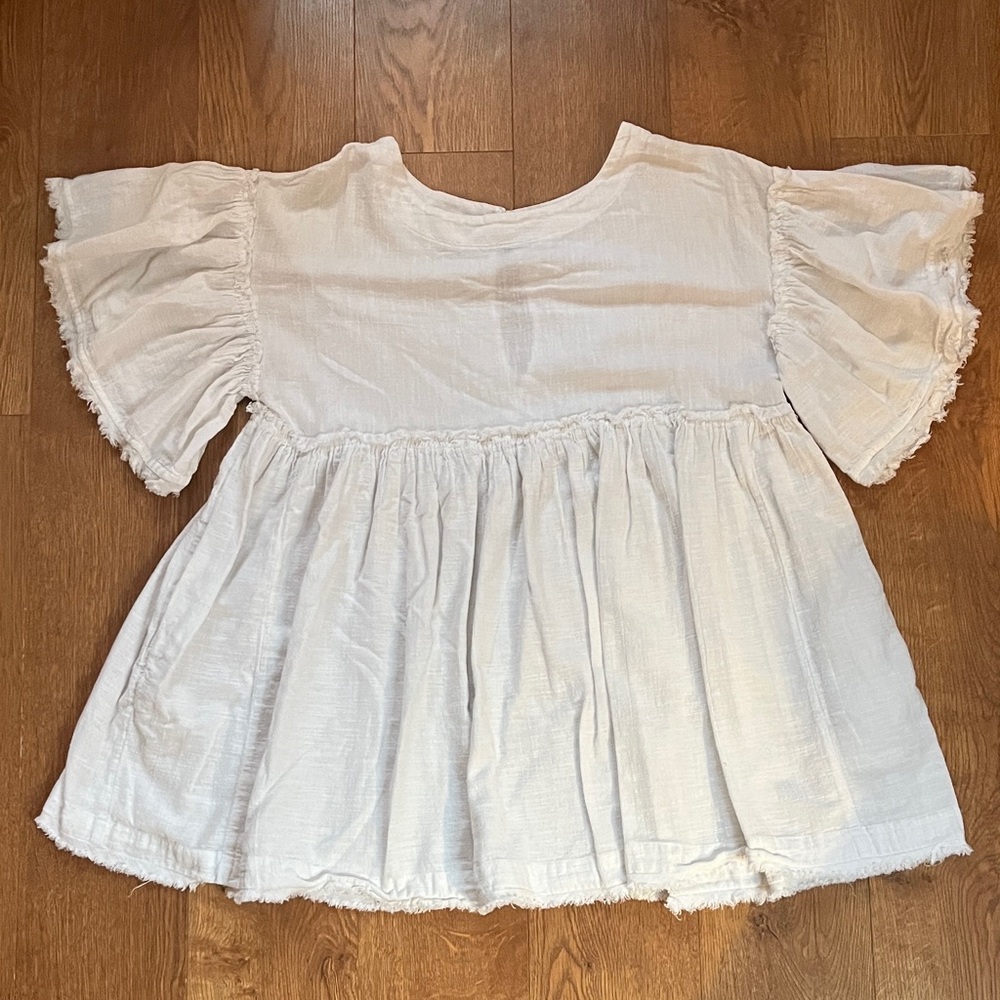 Free People Ivory S Babydoll Style Mini Dress